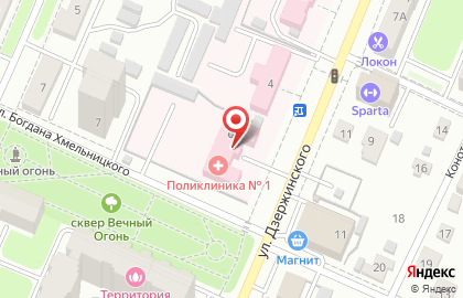 Поликлиника №1 ст. БРЯНСК-2 на улице Дзержинского на карте