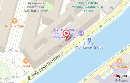 Отель Rinaldi на метро Достоевская на карте