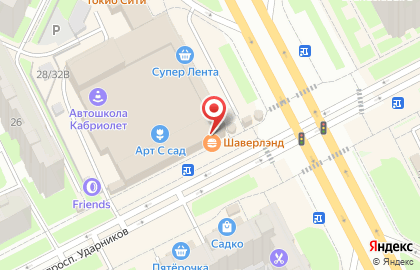 Цветочный магазин Цветочный рай в Красногвардейском районе на карте