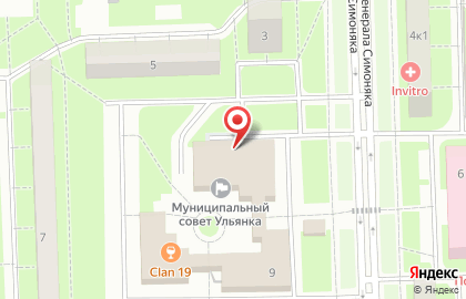 Участковый пункт полиции 8 отдел полиции, Управления МВД Кировского района на улице Генерала Симоняка, 9 на карте