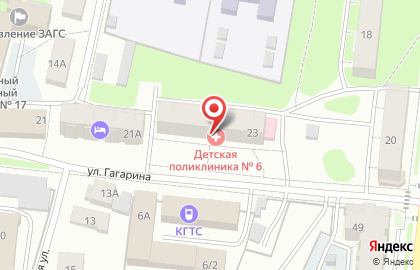 Детская поликлиника №6 Городская больница г. Костромы на карте