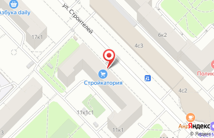 Гастроном 21 на улице Строителей на карте