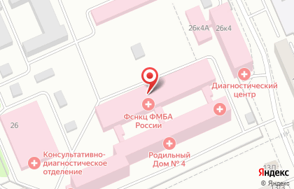 Поликлиника №1 Федеральный Сибирский научно-клинический центр, Федерального медико-биологического агентства на карте