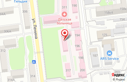 Областная детская больница на улице Ленина на карте