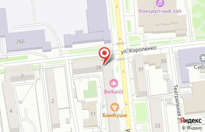 Федеральная кадастровая палата Федеральной службы государственной регистрации, кадастра и картографии по Омской области на улице Ленина на карте