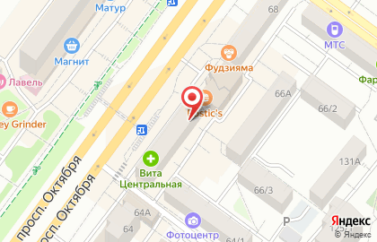 Уфимский филиал Банкомат, АКБ Абсолют Банк на проспекте Октября, 66 на карте