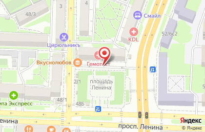живое пенное на проспекте Ленина на карте