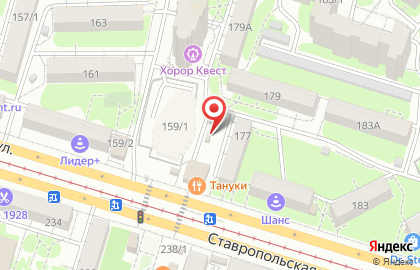 Магазин хлебобулочных изделий Пашковский хлеб на Ставропольской улице на карте