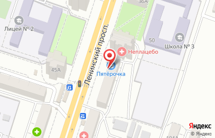 Супермаркет Пятью Пять на Ленинском проспекте, 32 на карте