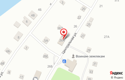 Продуктовый магазин Корона на Центральной улице на карте