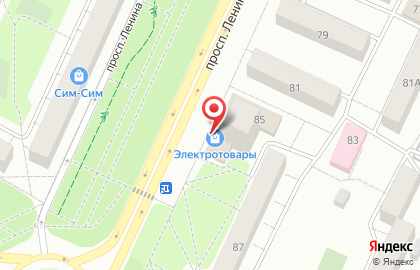 Банкомат СберБанк на проспекте Ленина, 85 на карте