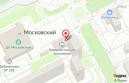 Администрация поселения Московский на карте