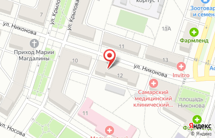 Магазин Пеликан на улице Никонова на карте
