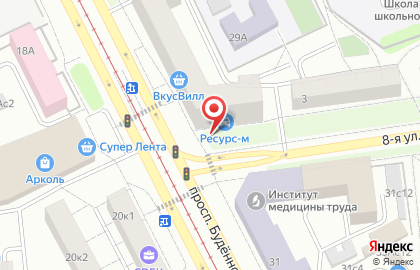 Киоск по продаже цветов на проспекте Будённого на карте