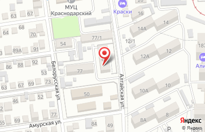 Общежитие на Алтайской улице на карте