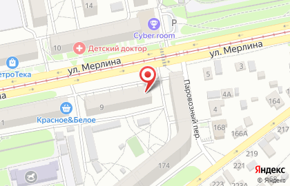 Хороший выбор на улице Петра Мерлина на карте