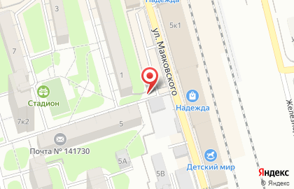 Автостоянка Надежда на карте
