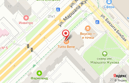 Ресторан Tutto Bene на улице Маршала Жукова на карте