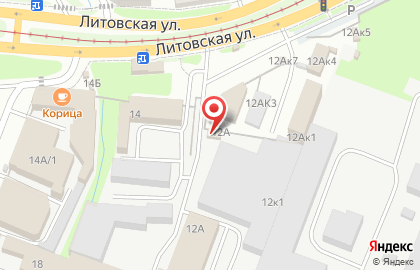 Киоск фастфудной продукции на Литовской улице на карте