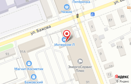 Компания Интерком на улице Бажова на карте