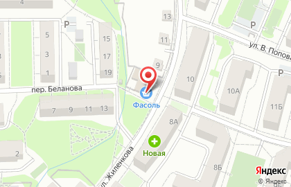 Супермаркет Фасоль на улице Жиленкова, 7 на карте