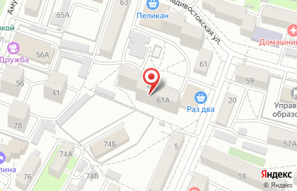 Сеть минимаркетов Раз Два на Владивостокской улице на карте