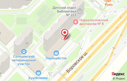 Перекресток на Боровском шоссе на карте
