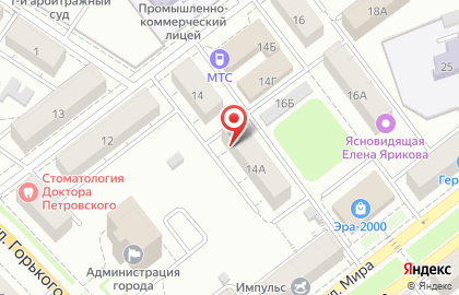 Школа боевых искусств на улице Кирова, 14а на карте