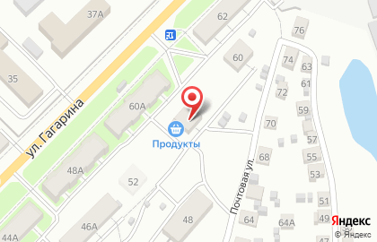 Продовольственный магазин на улице Гагарина на карте