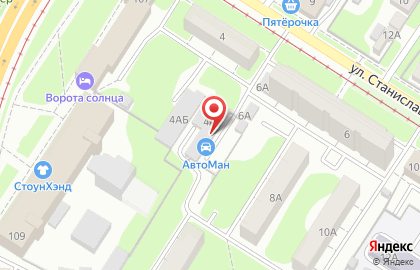 Автосервис Автоман на улице Станиславского на карте