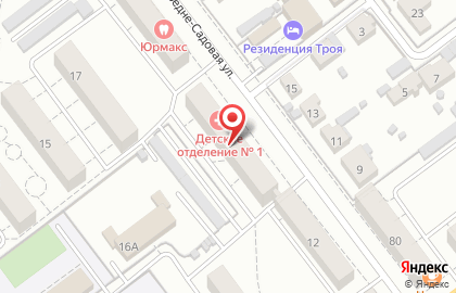 Городская поликлиника №10 на Средне-Садовой улице на карте