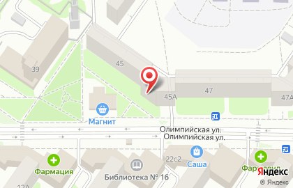Служба экспресс-доставки Сдэк на Олимпийской улице на карте