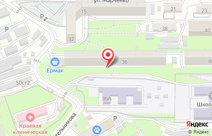 Ермак в Первореченском районе на карте