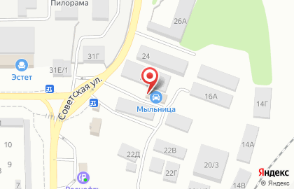 Автомойка самообслуживания Мыльница на Советской улице на карте
