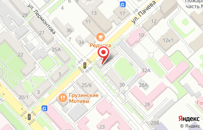 Продуктовый магазин на улице Лермонтова на карте