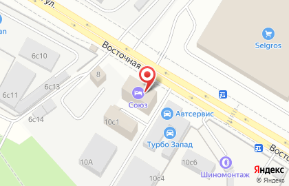 Гостиница Союз в Москве на карте