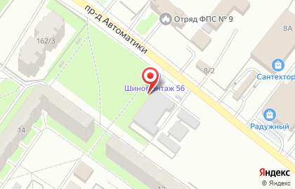 Шиномонтажная мастерская Шиномонтаж56 в проезде Автоматики на карте