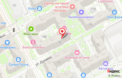Сеть аптек, ГП Нижегородская областная фармация на улице Дунаева на карте