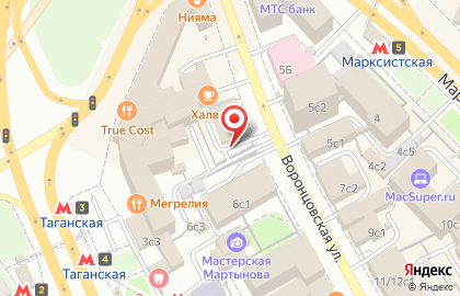 Туркварта на Воронцовской улице на карте