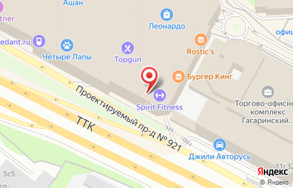 Ресторан быстрого питания KFC в ТЦ Гагаринский на карте
