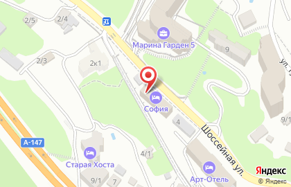 Отель София в Сочи на карте