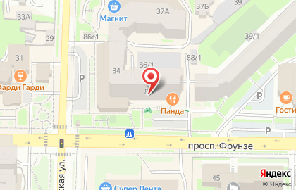 Медицинская лаборатория Инвитро на проспекте Фрунзе на карте