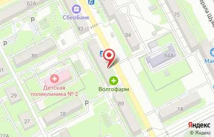 Магазин фруктов и овощей в Кировском районе на карте
