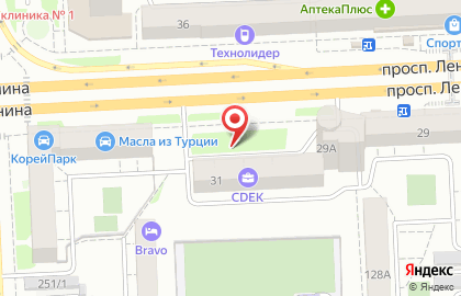 F1 на проспекте Ленина на карте