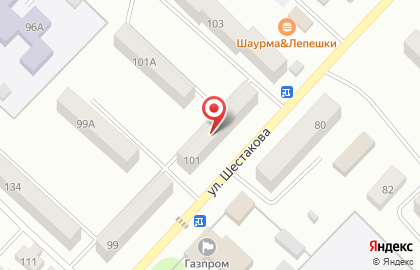 Продуктовый магазин Звениговский на улице Шестакова на карте