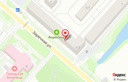 Магазин канцелярских товаров Бюро на Заречной улице на карте