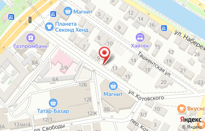 Продуктовый магазин в Астрахани на карте