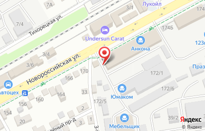 Торговая компания Гиффтек на Новороссийской улице на карте