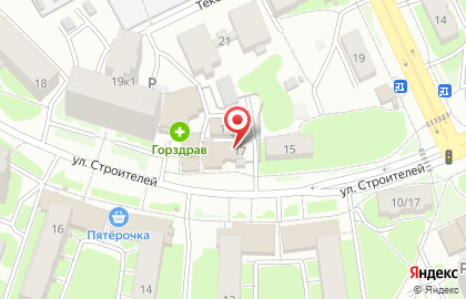Магазин по продаже овощей и фруктов на улице Строителей на карте