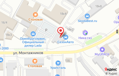 АвтоПорт на улице Монтажников на карте